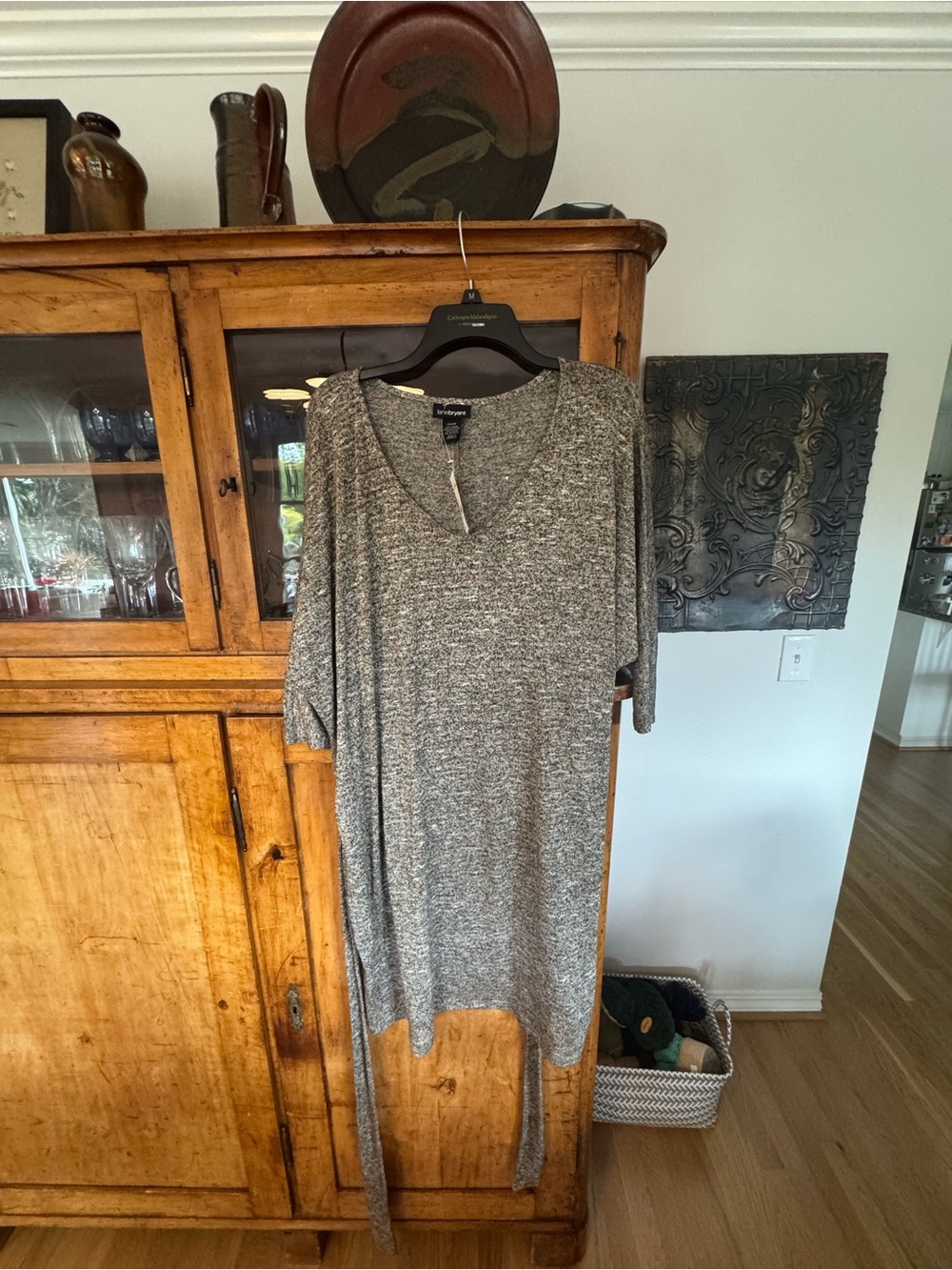 Lane Bryant Heather Gray V-Neck Tunic Knit Dress 22/24 nwt 69.95